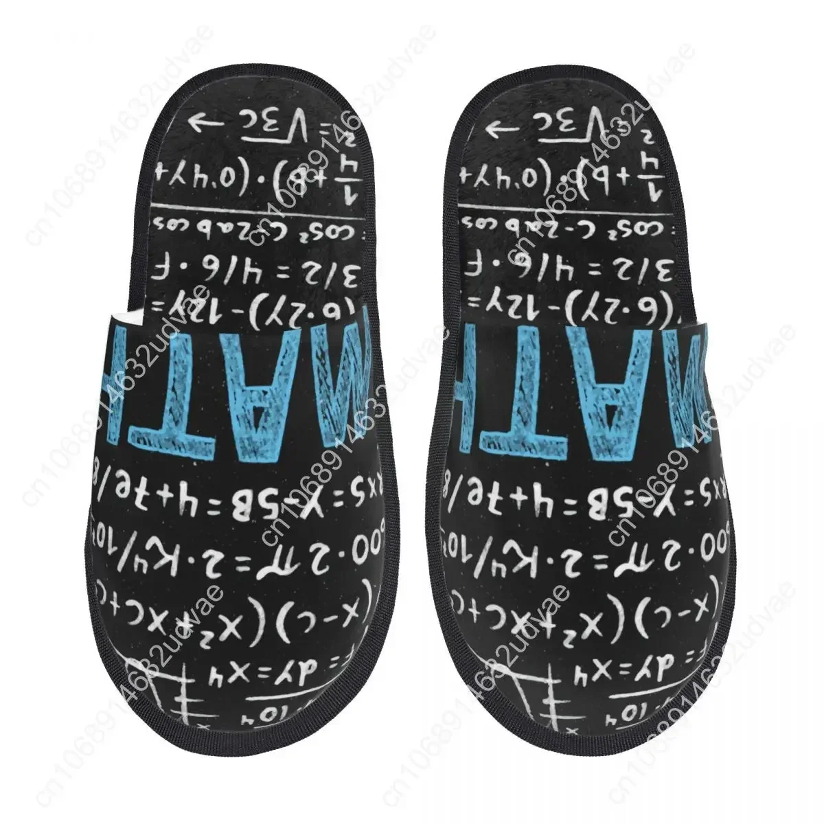 Математические тапочки для женщин и мужчин пушистые зимние теплые домашние