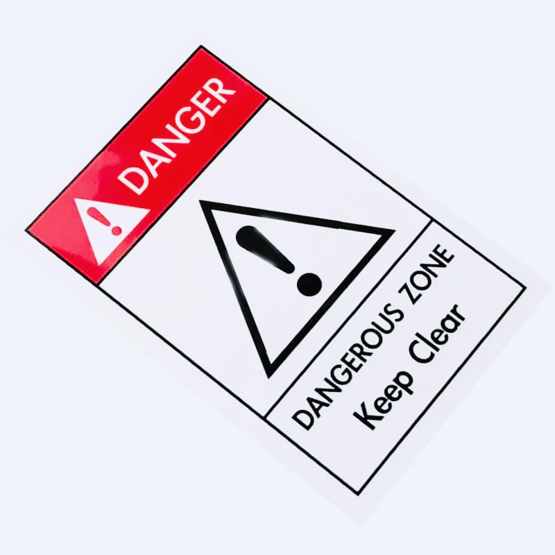 

Водонепроницаемый предупреждающий знак опасной зоны для машины, предупреждающая этикетка безопасности, наклейка для идентификации опасности для промышленного использования, 15 см