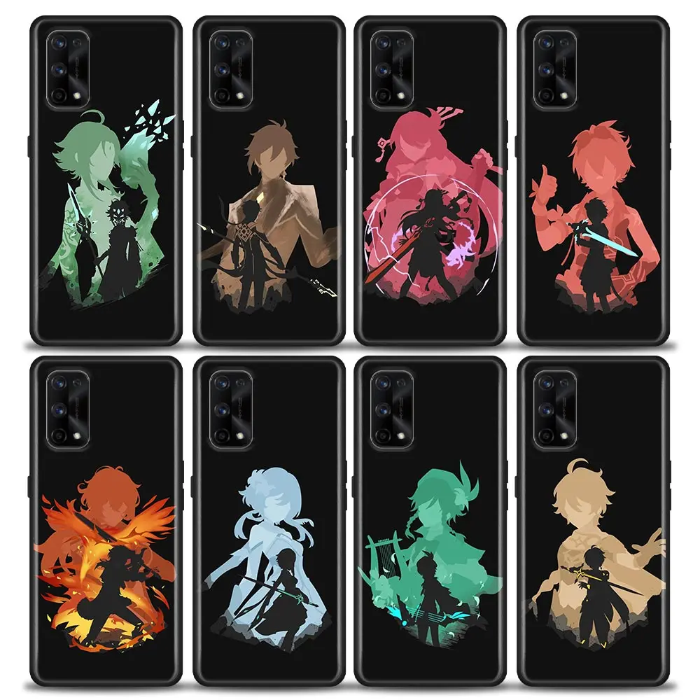 

Genshin Impact Phone Case for Realme 5 6 7 X7 X50 5G Pro Case Ultra 7i C3 C11 C15 XT Soft Silicone Cover
