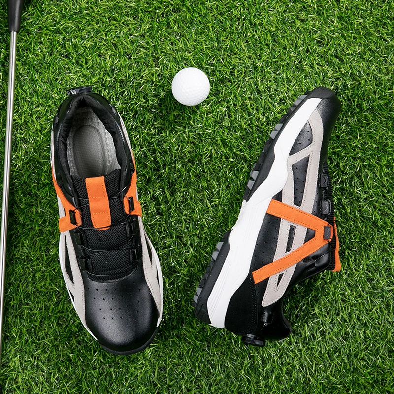 Новые модные мужские кожаные спортивные туфли для гольфа профессиональные