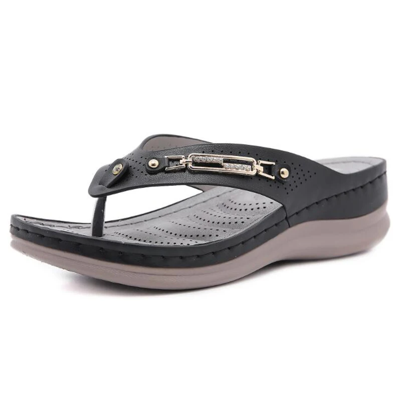 

Women Drag Open Toe Sandals Leisure Soft Open Toe Lowheeled Walking Sandal Solid Color Super Soft Wearresistant Outdoor Slipper