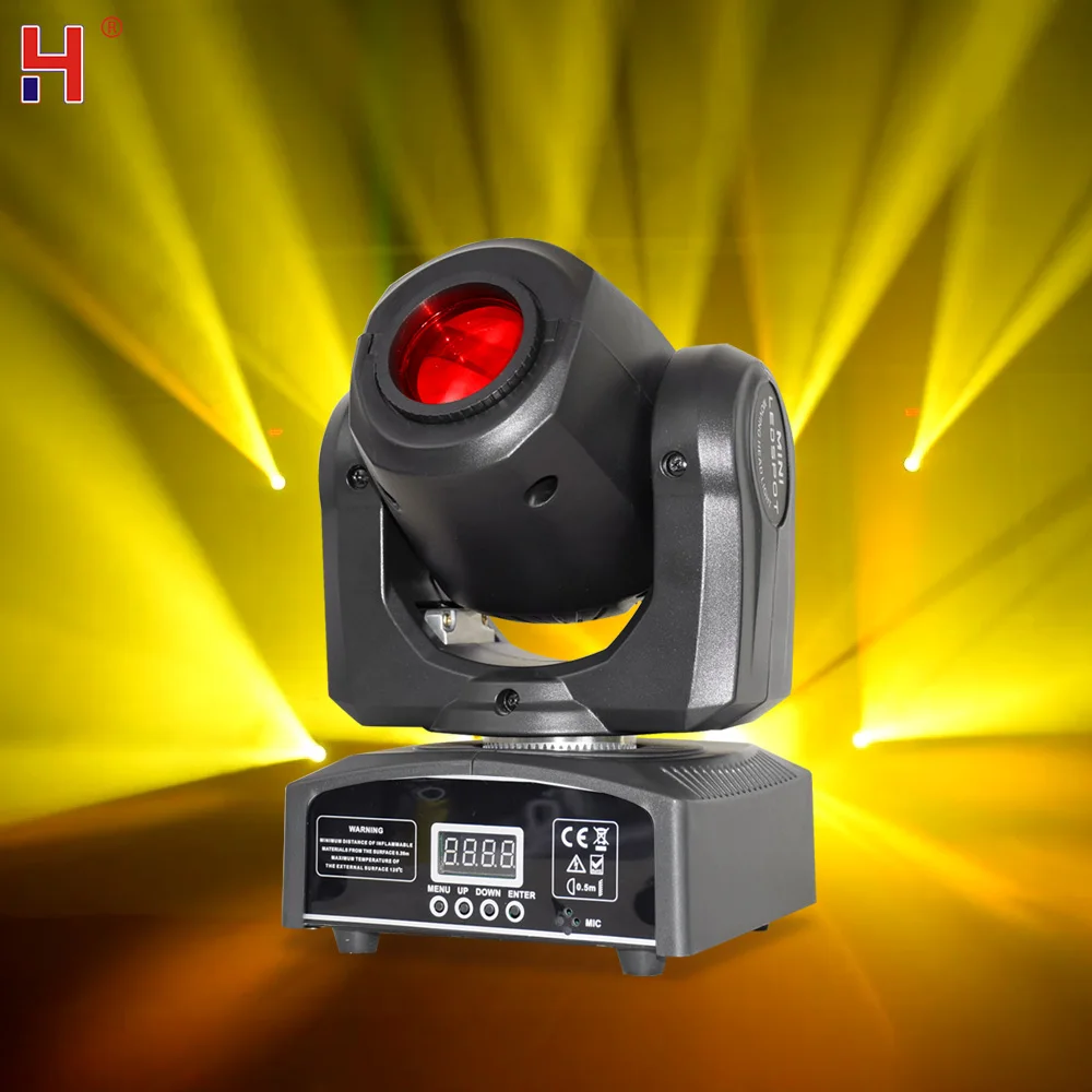 Hongyi Lyre Moving Head 30 Вт Мини-светодиод 7 цветов 8 гобозвук Активное сценическое
