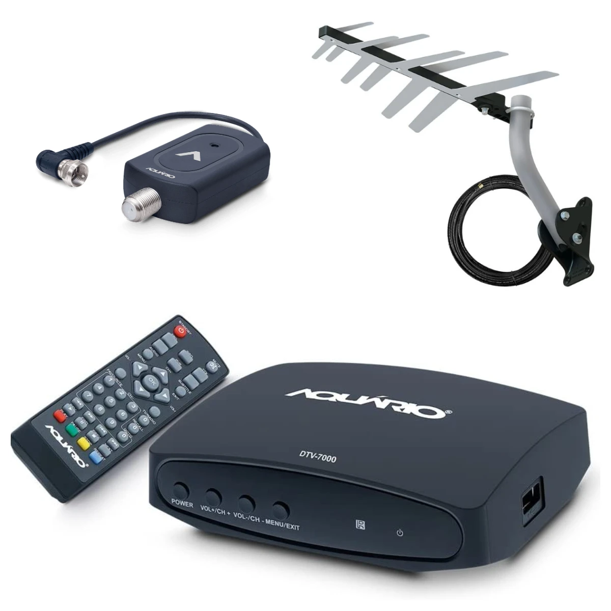 

Dtv7000S Antenna Dtv1500 + Amplifier Digital Converter Kit