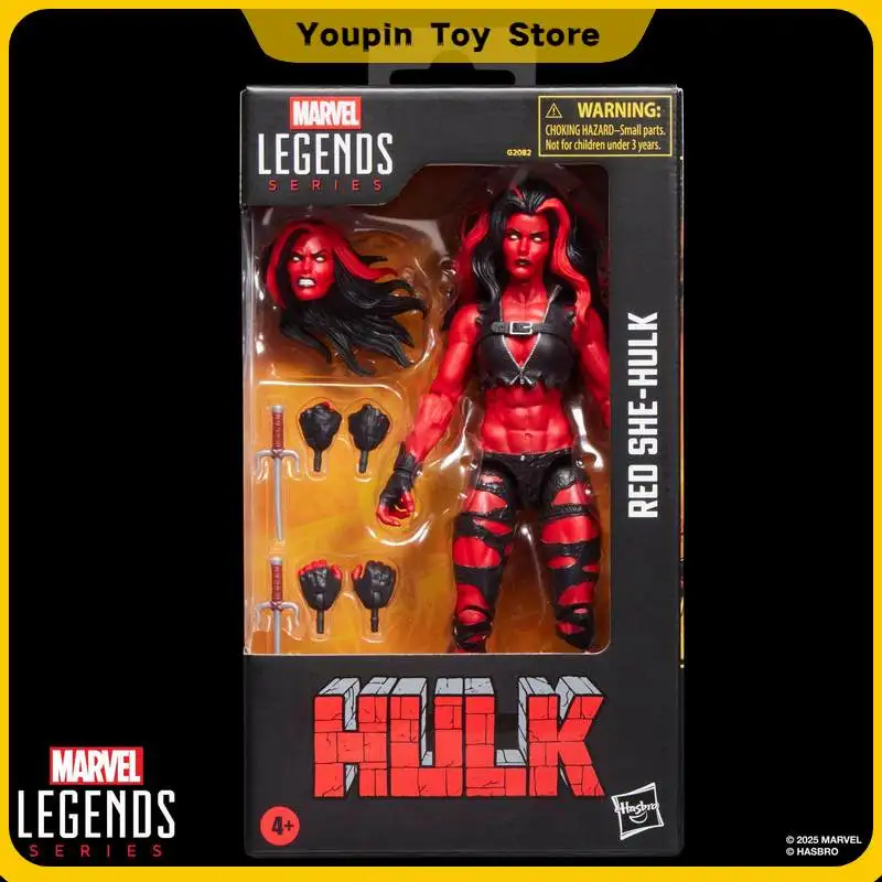 Фото Фигурка Marvel Legends Series Red She-Hulk, 6-дюймовая фигурка Халка, коллекционная модель, декор для комнаты, игрушка с подвижными суставами, подарок на день рождения №2