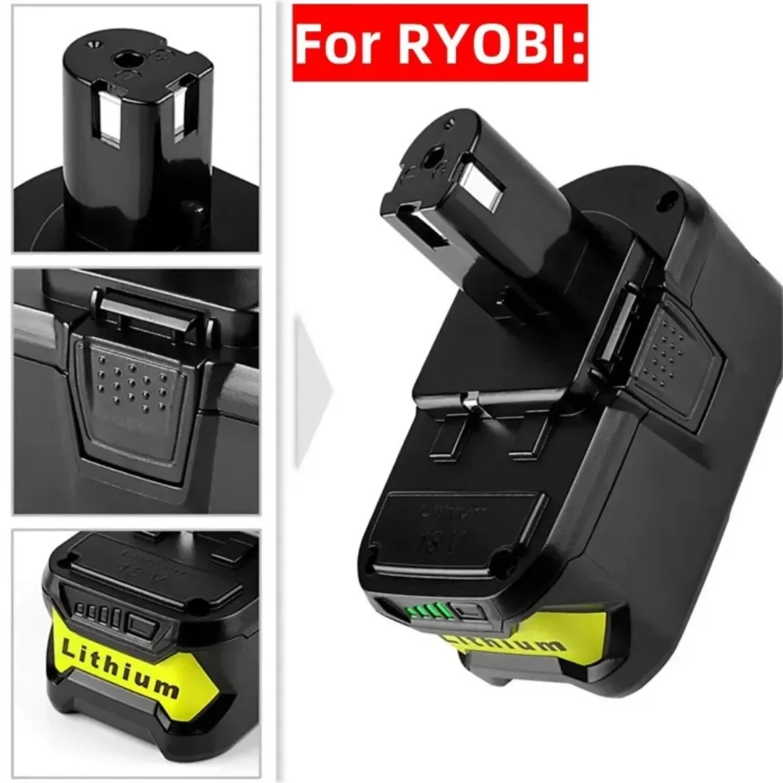 Литий-ионный аккумулятор для электроинструментов RYOBI 18 в 6000 мач совместим с P108 One +