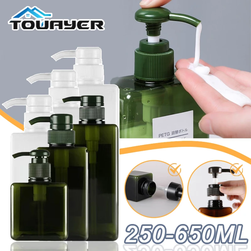 

Soap Dispensing Bottle 250/650ML Shampoo Body Wash Bottle Refillable Multipurpose Liquid Storage Container Bottle For Bathroom