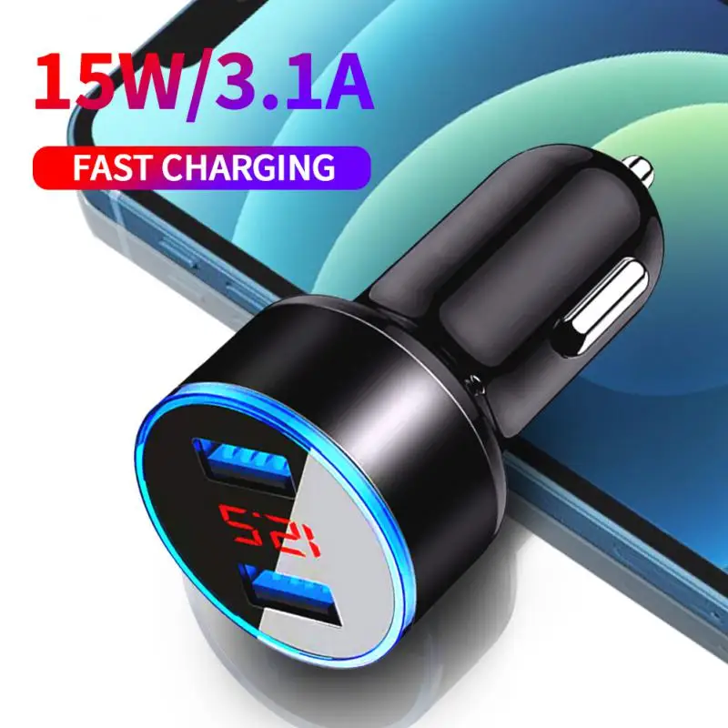 

Зарядное устройство для автомобильного прикуривателя с цифровым дисплеем, 5 В/3,1 А