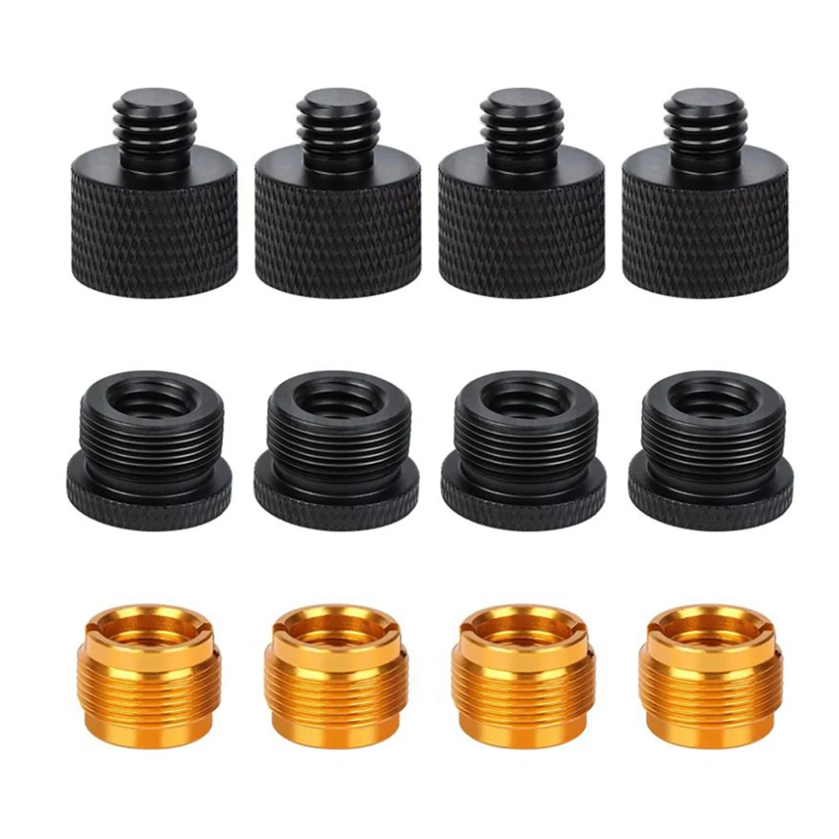 

12 Pieces Mic Thread Adapter Set Mic Stand Adapter 5/8 Female To 3/8 Male and 3/8 Female To 5/8 Male Screw Adapter