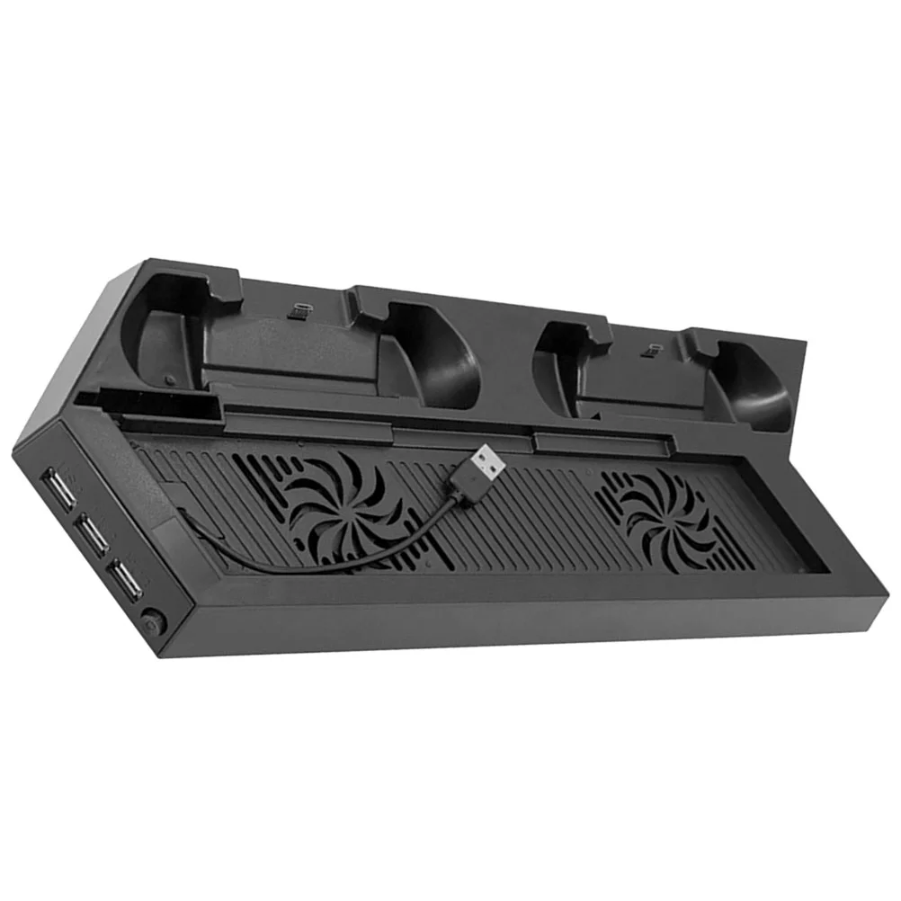 

Multifunction Vertical Cradle Base Display Holder Fan Stands USB HUB Charging Station Compatible for PS4