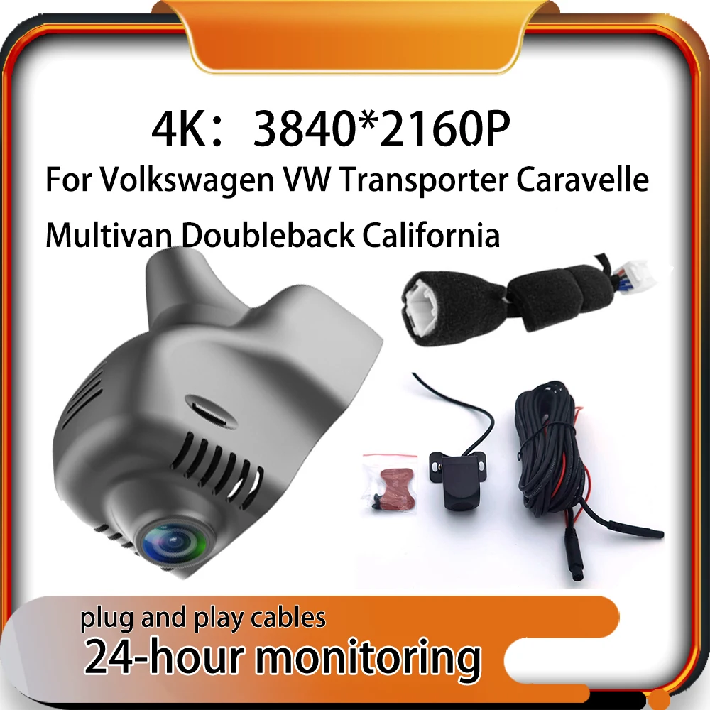 

New Plug and Play Car DVR Dash Cam Recorder Wi-Fi GPS 4K 2160P For Volkswagen VW Transporter Caravelle Multivan Doubleback