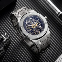 feice automatic mechanical luxury watch men top brand stainless steel watch luminous waterproof watch for men feice skeleton 019
