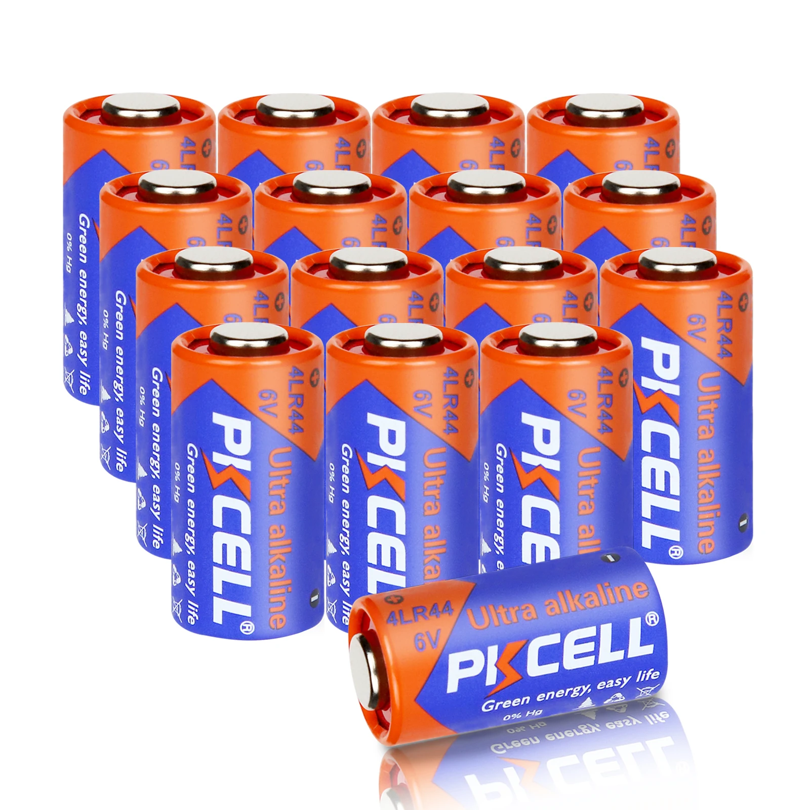 Сухие щелочные батареи PKCEL 4LR44 6 в, 16 шт., 476A / PX28A / A544 / K28A / L1325 для ошейников для собак, камера