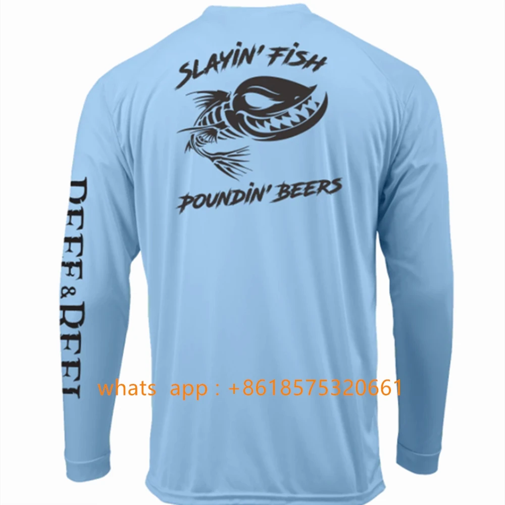 

Fishing Long Sleeve Custom Logo Performance Shirts Protection Uv Sun Men Fishing Shirt Camisa De Pesca Outdoor Sport Clothing