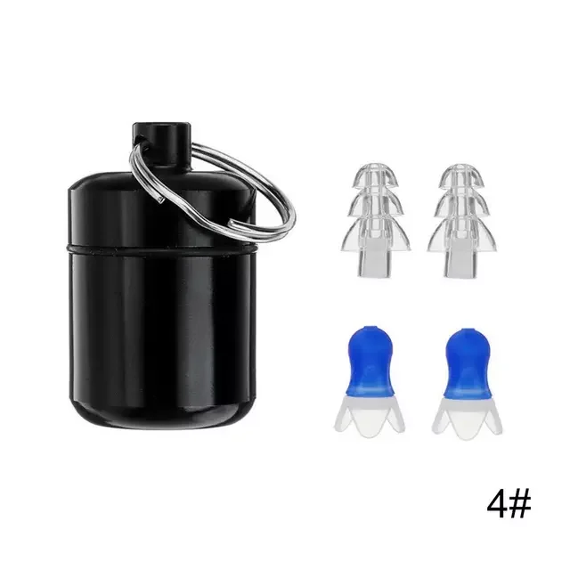 

Pair Noise Cancelling Earplugs Hearing Protection Reusable Silicone Ear Plugs For Sleep Concerts Musician Bar Drummer