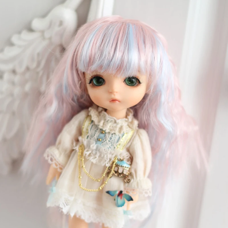 

Новое поступление, 1/3, 1/4, 1/6, 1/8, высокотемпературные, Bjd Sd цветные кукольные парики из проволоки, милые волнистые супер волосы