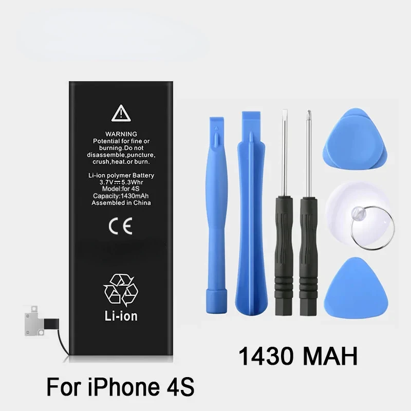 Аккумулятор для IPhone 4S 4Gs набор инструментов с реальной емкостью сменная батарея