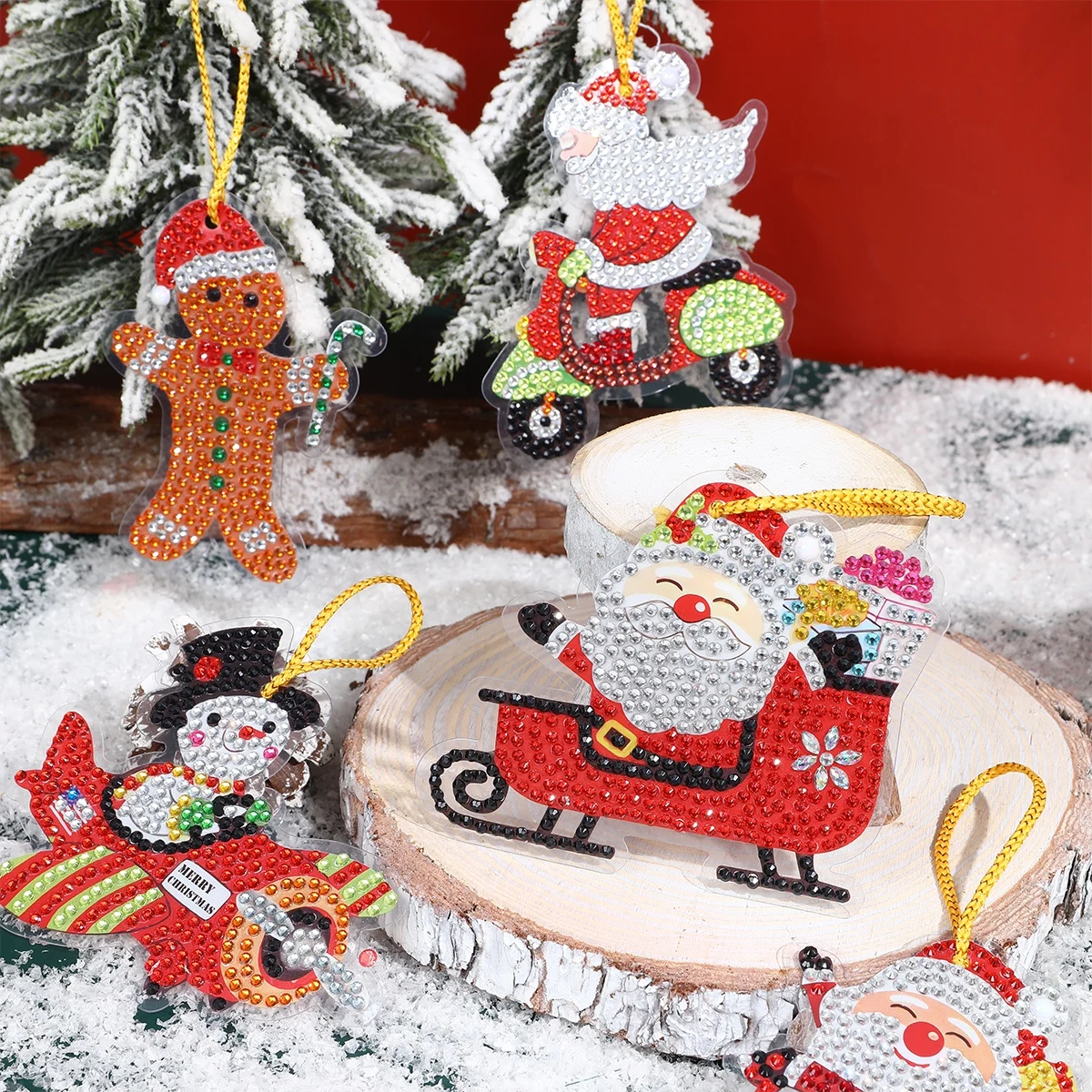 10 шт. рождественские алмазные подвески для творчества Рождественское украшение
