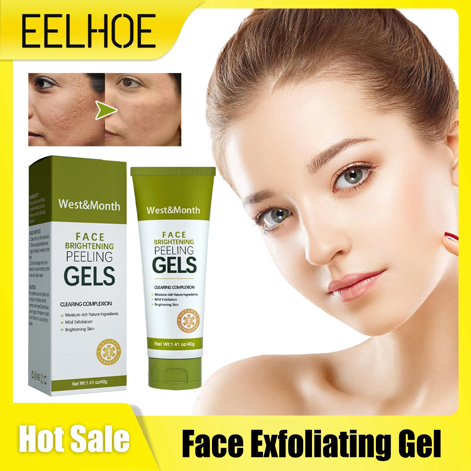 

Peeling Gel Blackhead Remover Deep Cleansing Shrinking Pores Scrub Moisturizing Whitening Nourishing Acne Repair Exfoliating Gel