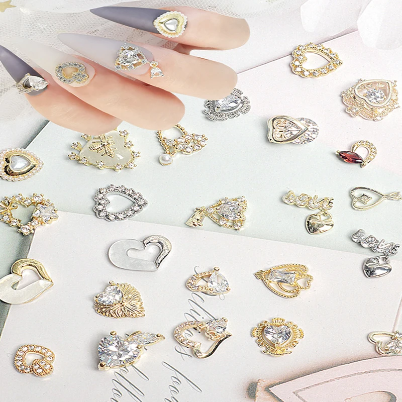 

Professional Nail Supplies 3pcs/set Japanese Style High-end Luxury Three-dimensional Zircon Rhinestone Nail Accessories