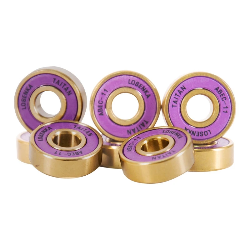 

LOSENKA 8Pcs Skateboard Ball Bearings ABEC-11 608 Deep Groove Raceway Wheel Bearing Skating