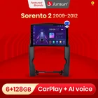 Junsun V1Pro AI Голосовое CarPlay Автомагнитола Магнитола Мультимедиа автомобиля для Kia Sorento 2 XM 2009 2010 2011 2012 Android auto 4G GPS трекер навигатор 2 DIN 2 дин андройд Аудио Автомагнитолы