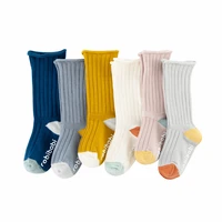 3 pairslot 0 to 2 year baby socks spring autumn high quality combed cotton knee high socks for newborns kids anti slip socks