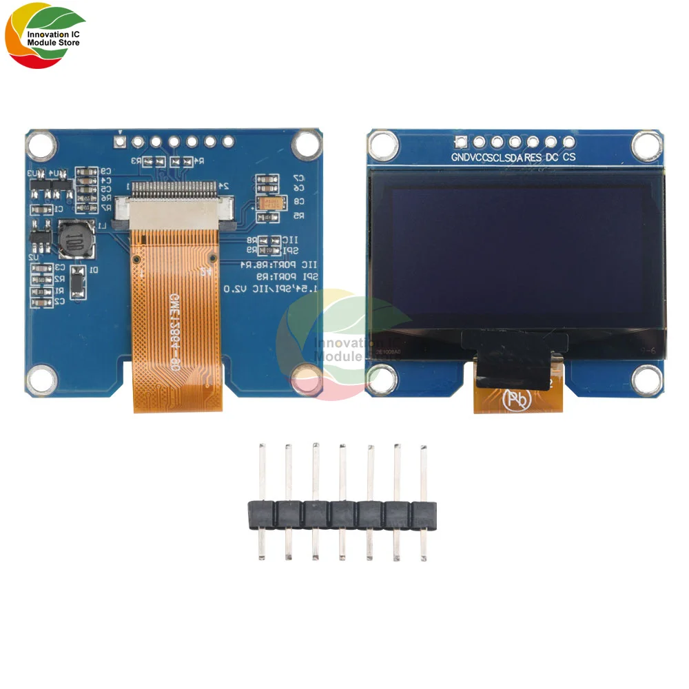 OLED модуль SSD1309 1 54 дюйма 7PIN поддерживает SPI I2C IIC Экран 3 3-5 в подходит для Arduino AVR STM32