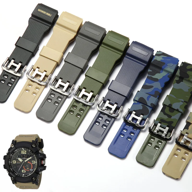 

Resin Watchband for Casio G-shock GG-1000 / GWG-100 / GSG-100 Mens Strap Waterproof Rubber Bracelet Pin Buckle Accessories