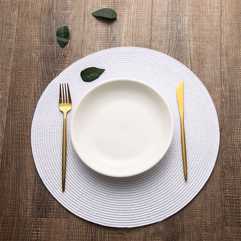 1 шт. коврик для еды круглые плетеные салфетки 34 см коврики стола обеденных столов