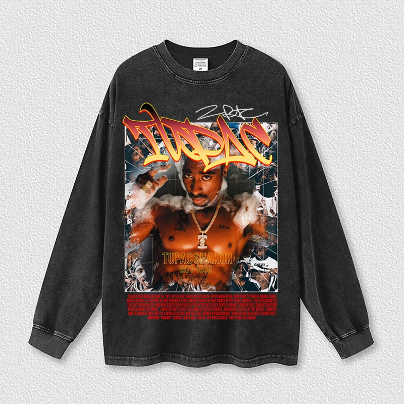 

Футболка с длинным рукавом, круглым вырезом и принтом