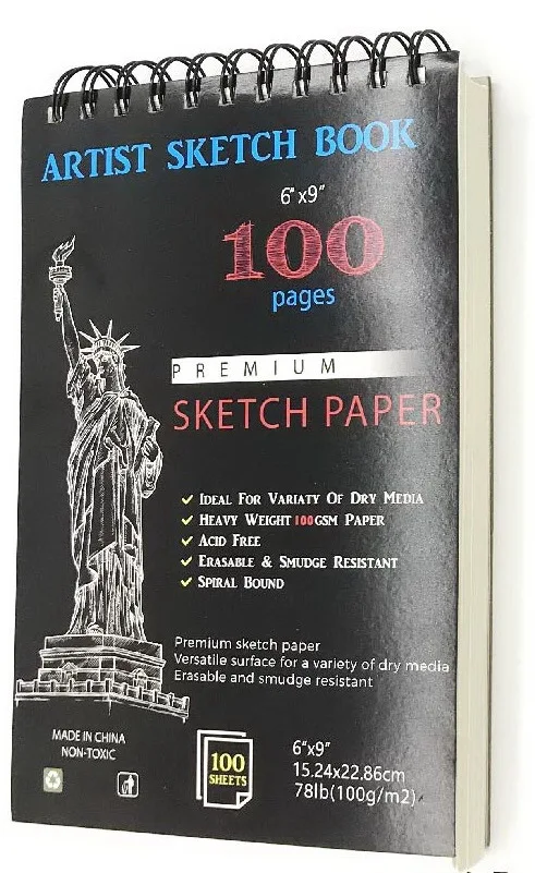 100 Pages A5 Size Professional Writing and Painting Book Sketch Book Drawing Book Tracing Book Coil Book Coil Sketch Book