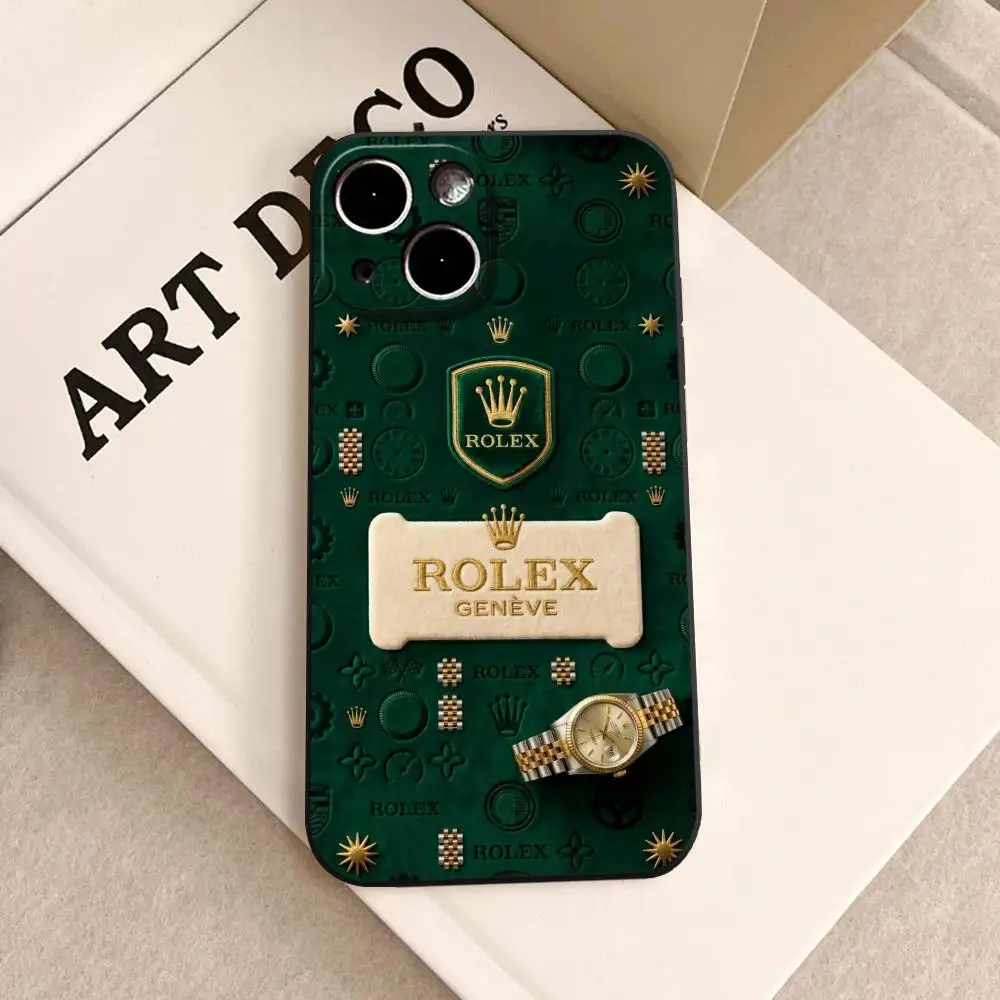 Фото Чехол R-Rolex для iPhone 17 Air 16 15 14 Plus 13 12 11 Pro Max 16e, противоударный, прозрачный, HD-качество №3
