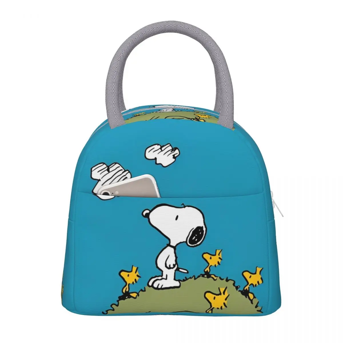 Фото Термосумки для обедов Snoopy Peanuts, герметичные контейнеры для еды, термосумки-ланчбоксы, сумки-тоуты для школы и путешествий, для мужчин и женщин №1