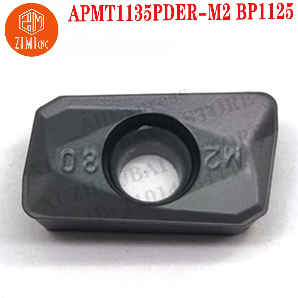 

APMT1135PDER-M2 BP1125 APMT 1135PDER carbide inserts Milling insert Tools CNC Metal lathe Indexable Face mechanical Milling Tool