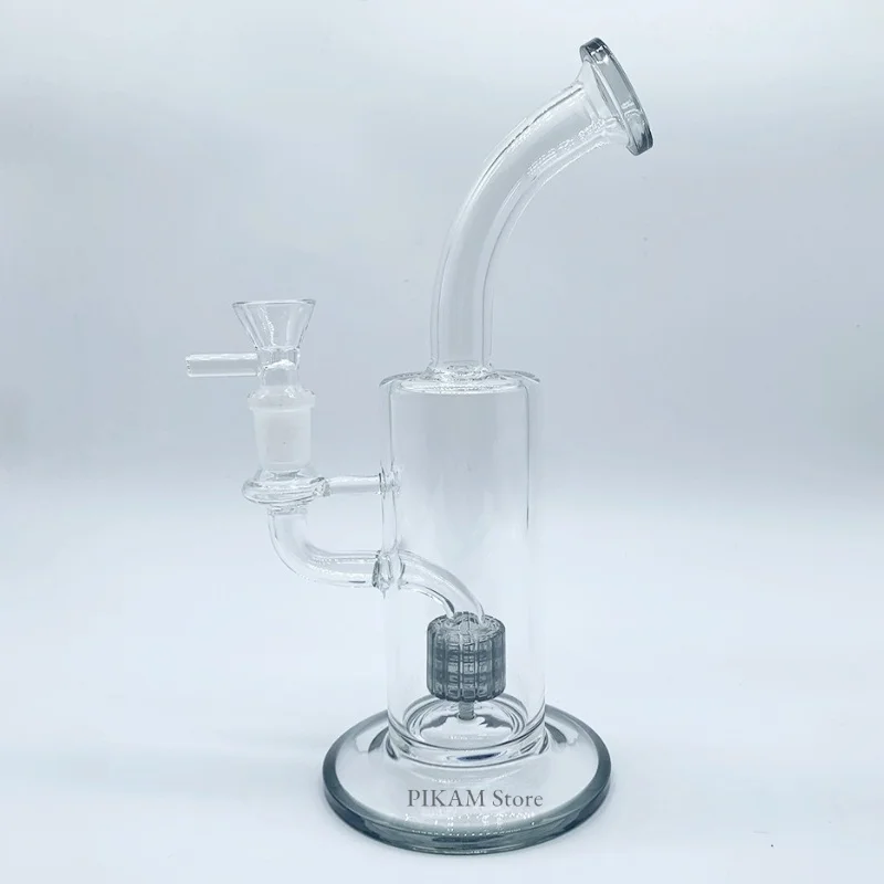 

10 Inch Upscale Shisha Vase Grey Glass Beaker Bottle Smoking Glass Pipe Tubes Smoke Mouthpiec Oil Lamp Collector Flask Shisha