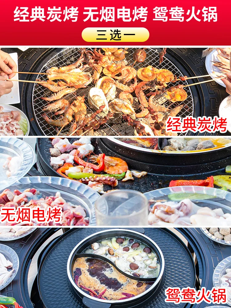 Горячий котелок для барбекю на открытом воздухе литой алюминий кованый железный