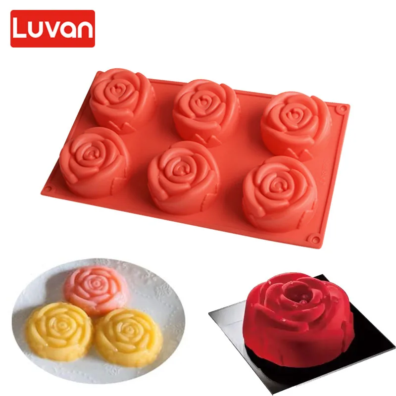 

3D Rose Silicone Mold Birthday Wedding Valentine's Pastry Baking Jelly Mousse Chocolate Moulds Cake Decorating Kitchen Tools