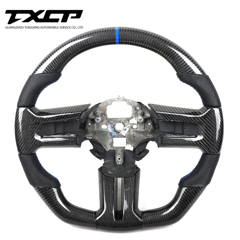 

Светодиодный гоночный переключатель света Углеродные пользовательские рулевые колеса для FORD MUSTANG 2005-2020