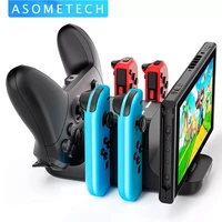 6 in 1 charger for nintendo switch console joycon gamepad charging dock station for nintend switch controller stand accessories