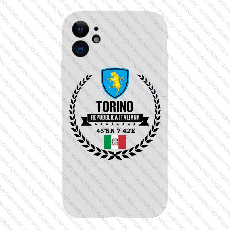Итальянский чехол Torino с изображением карты герба флага для iPhone 13 12 11 X XS XR 7 8 6S SE Plus