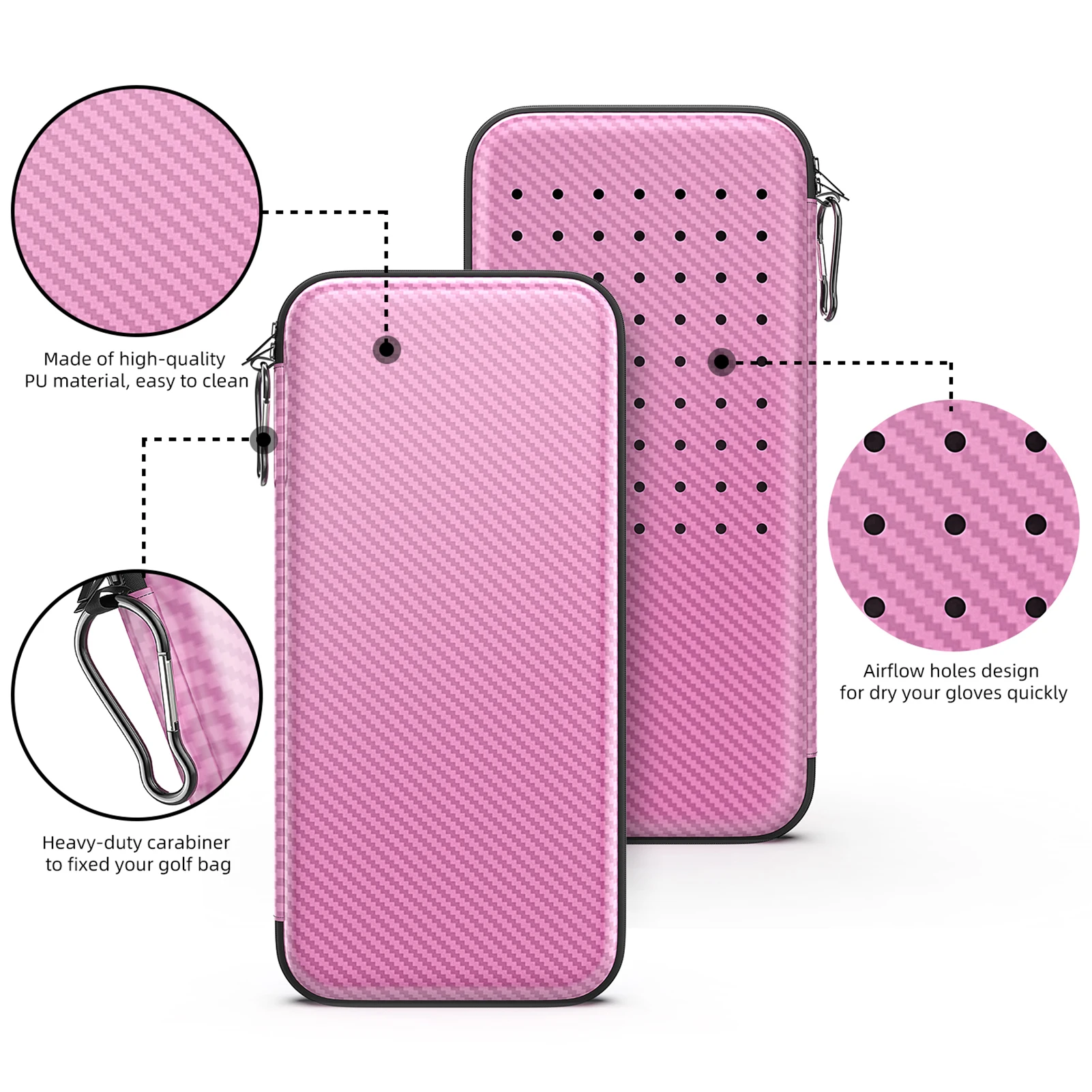 Universal Golfs Gloves Holder Case With Glove Shaper Multipurpose Golfs Gloves Storage Bag Keep Dry Storage Box Outdoor Travel