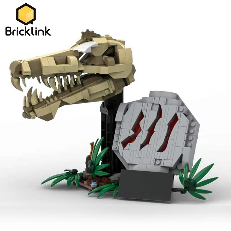 Строительные блоки: спинозавр MOC череп Юрского периода 76964 T. rex