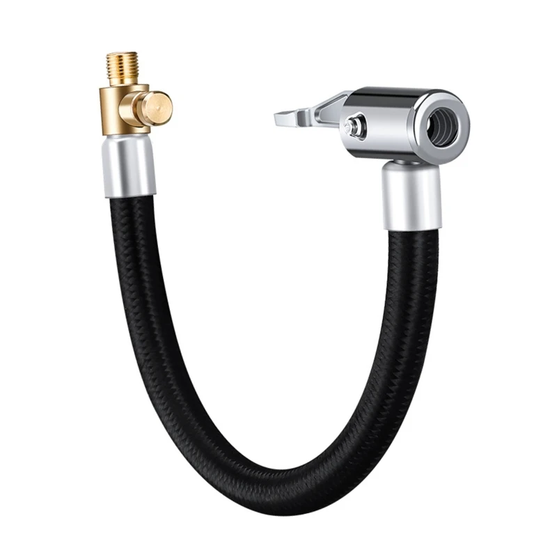 

Tire Inflator Extension Tube Air Compressor Tire Inflator Attachment Inflator Adapter Quick Inflation Chuck Hose for Car