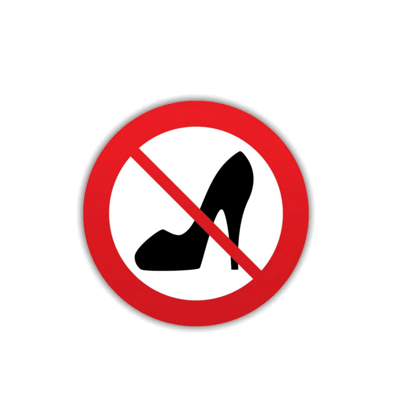 

Interesting No Women Shoe Car Sticker CAR Window Motorcycle Decal Accessories No High Heels Car Decal
