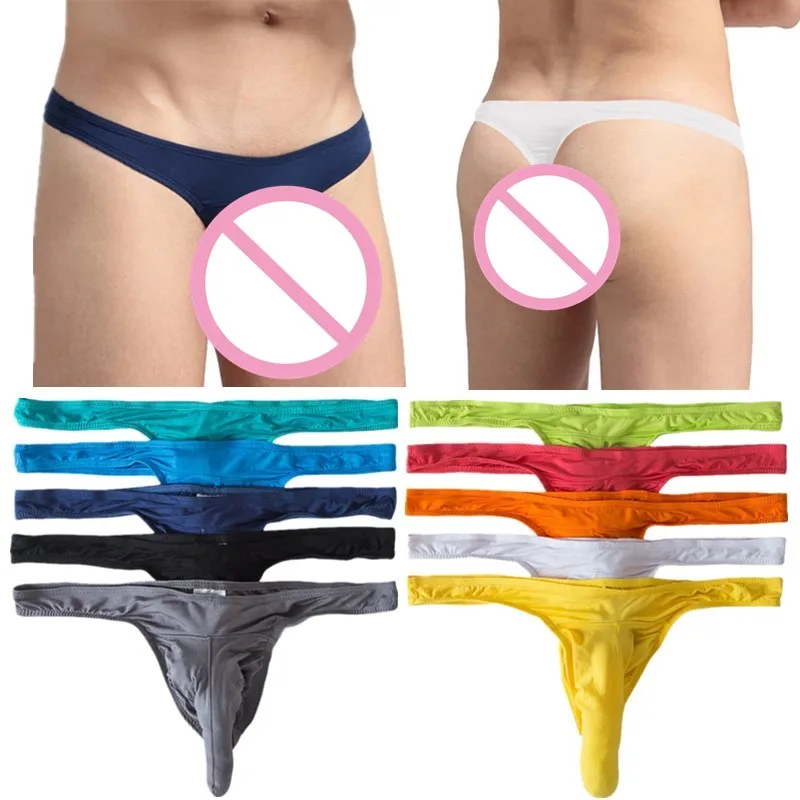 

5/10 Pack Mens Sexy Elephant Nose Briefs Thongs Underwear Modal Bulge Pouch Bikini Panties Lingerie T-back Underpants G-string