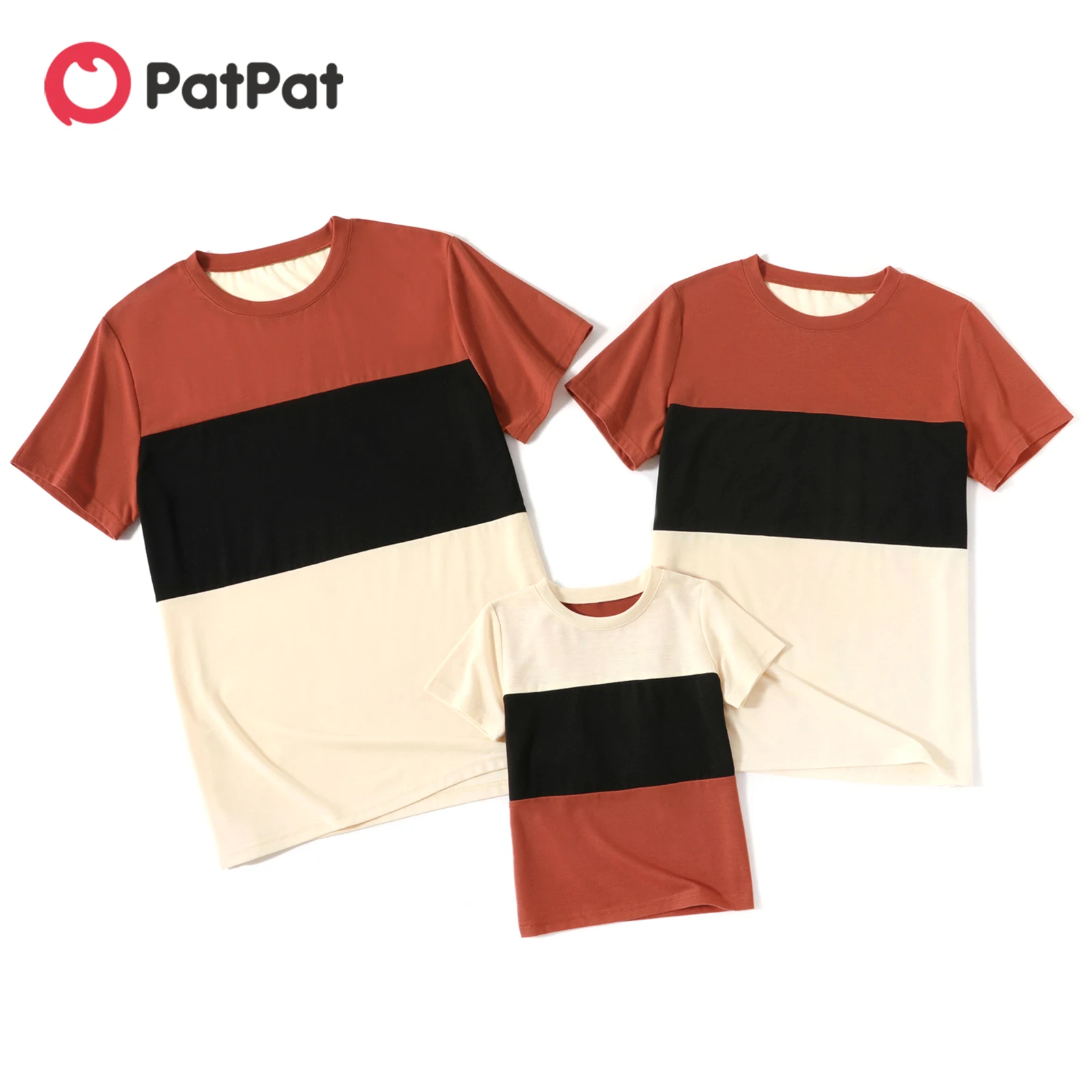 

PatPat Family Matching Colorblock Splicing Round Neck Short-sleeve T-shirts