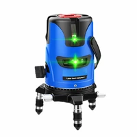 5 lines laser level automatic self leveling green beam 360 vertical horizontal tilt outdoor indoor mode tripod stand