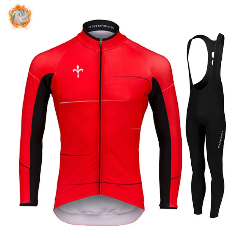 

Wilier 2023 Winter Thermal Fleece Cycling Clothes Men Bicycle Sport Riding Bike MTB Clothing Bib Pants Warm Sets Ropa Ciclismo