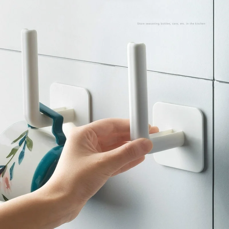 2pcs Kitchen Storage Rack Cutting Board Pot Lid Holder Plastic Wrap Film Toilet Paper Holder