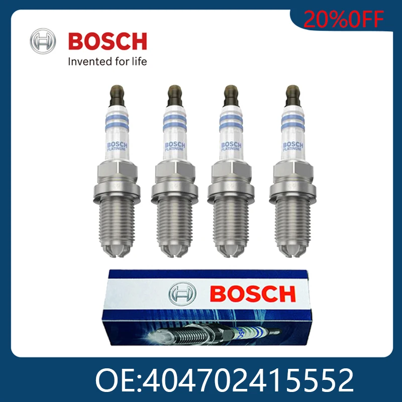 BOSCH Original Genuine 4pcs Platinum Spark Plugs Car Candles Tool For BMW E46 E39 E36 E38 Audi A4 A6 A8 0242236562 404702415552